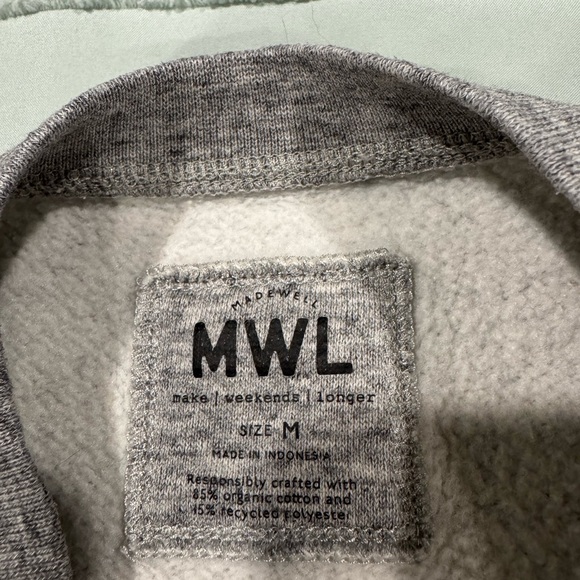 Madewell Heather Gray Crew Neck Sweatshirt - Picture 4 of 12